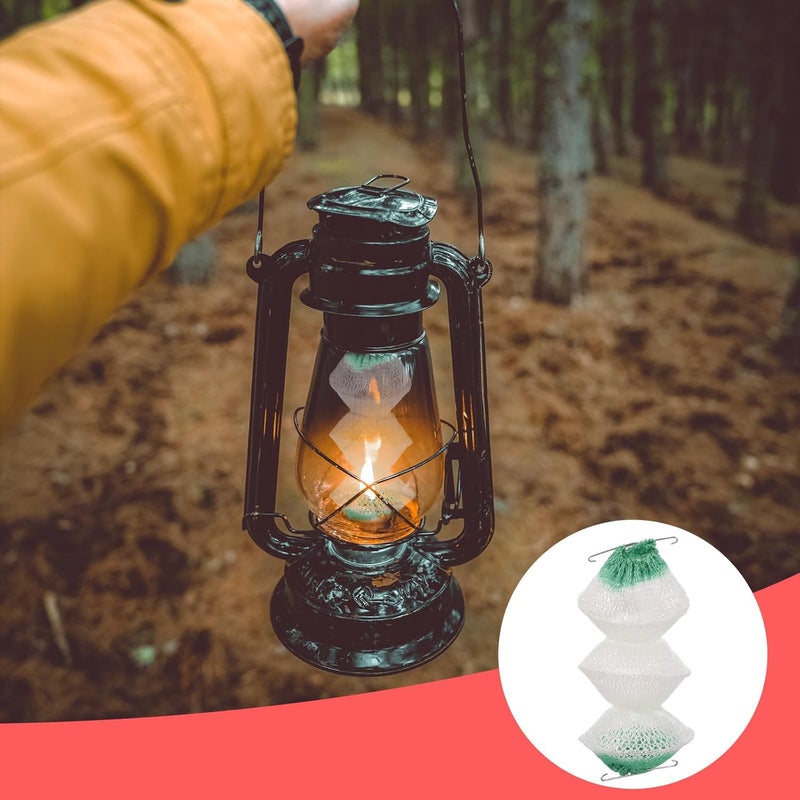 Lnngub 6 Pcs 3-Layer Propane Lantern Mantles Insta-Clip 2#95 Mantles Lantern Mantles Gas Lantern Mantles with 2 Install Clip Accordion Shape Mantles for Gas Lantern Propane Lantern Camping Lantern - Image 3